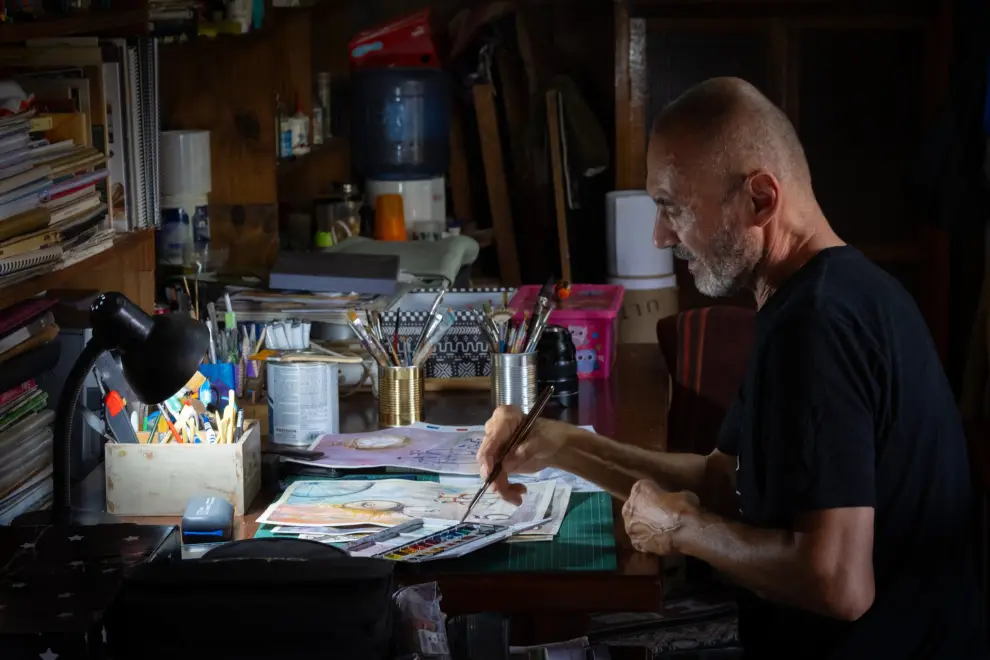 Osvaldo Garrido en su taller