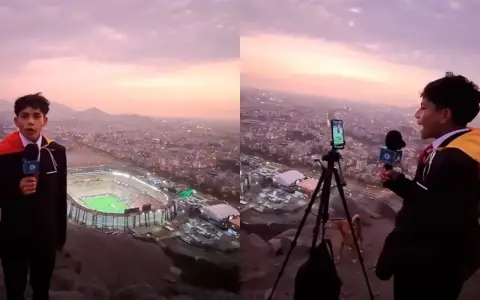 Pol Deportes transmitió la final de la Copa Libertadores desde un cerro en Perú