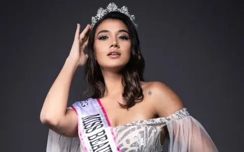 Lourdes Vigne, en la sesión de fotos tras confirmarse su participación en el certamen en Punta Cana