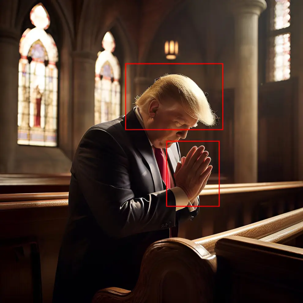 Imagen fake de Donald Trump creada por inteligencia artificial