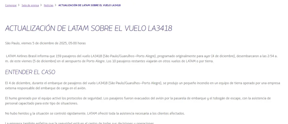 Prensa de LATAM Brasil.