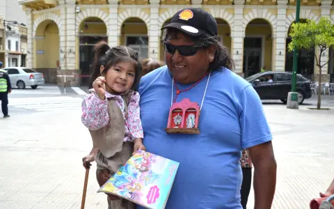 Walter Chaparro junto a su hija