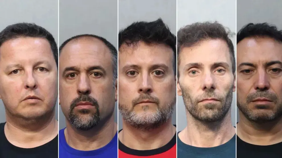 Los cinco hombres que fueron detenidos en Miami
