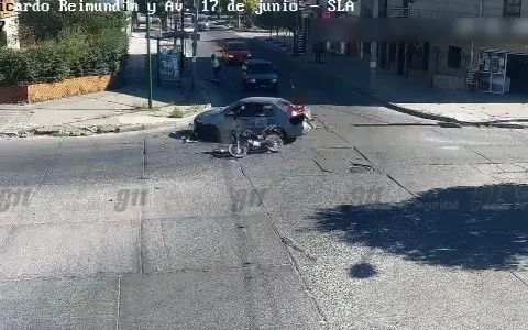 Captura del violento choque.