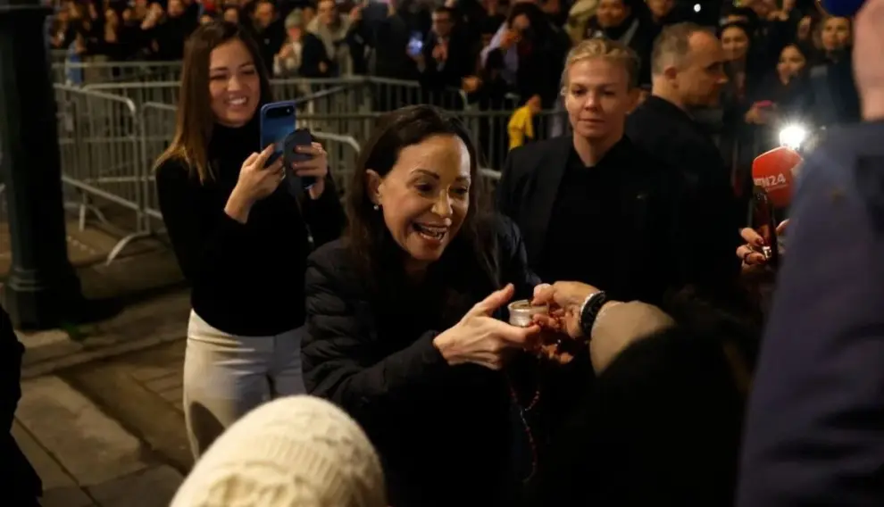 María Corina Machado en Oslo tras 10 meses en la clandestinidad