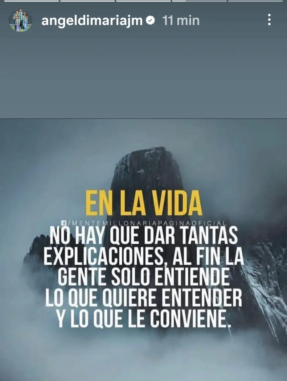 El curioso posteo de Ángel Di María tras el título de Estudiantes.