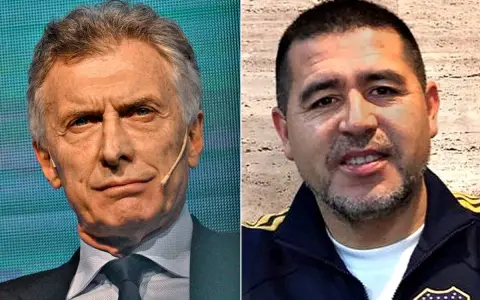 Mauricio Macri y Juan Román Riquelme.