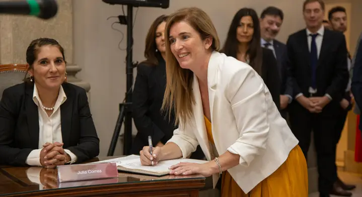 Bárbara Moramarco Terrarosa, cuando juró como magistrada