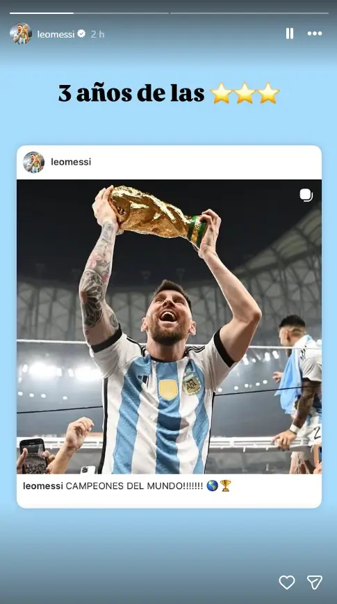 El recuerdo de Messi
