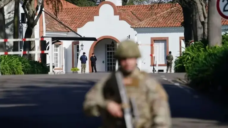 Soldado fallecido en la Quinta de Olivos.