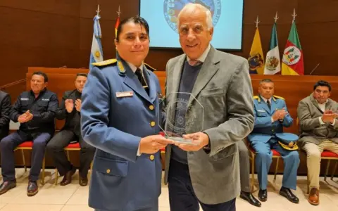 Carina Torres y el exministro de Seguridad y Justicia, Marcelo Ramón Domínguez