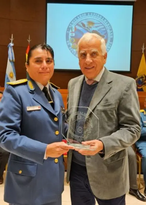Carina Torres y el exministro de Seguridad y Justicia, Marcelo Ramón Domínguez