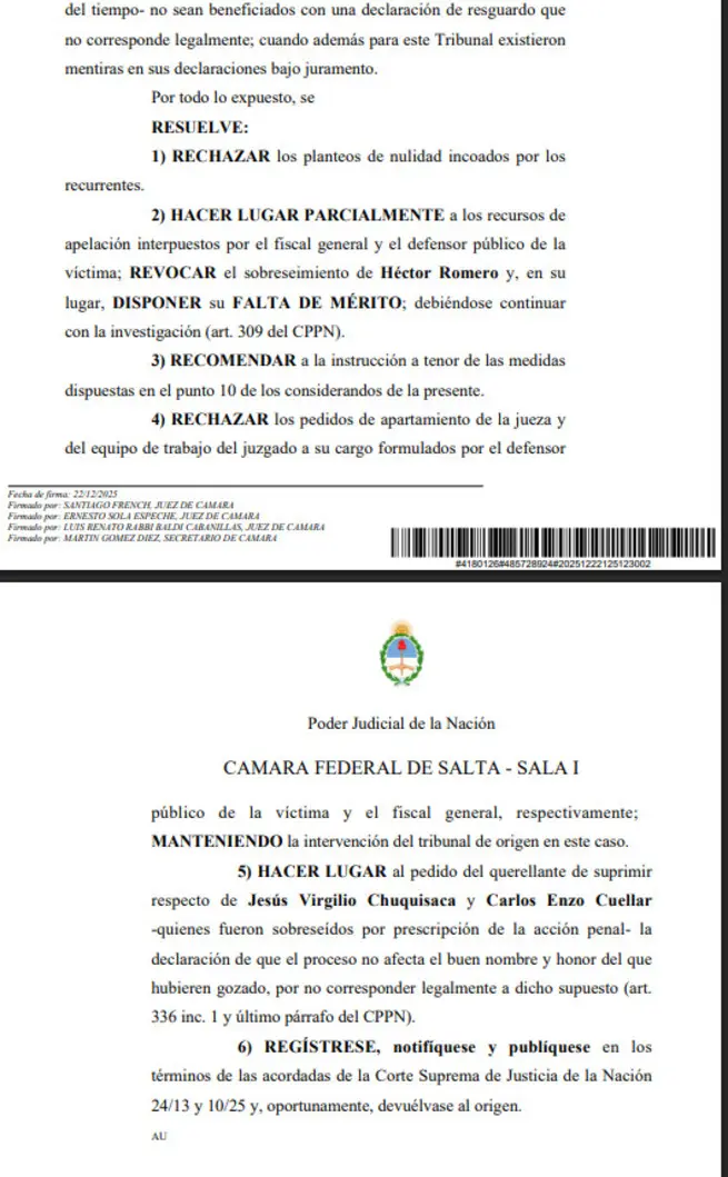 Revocaron el sobreseimiento del camionero Héctor Romero en la Causa María Cash