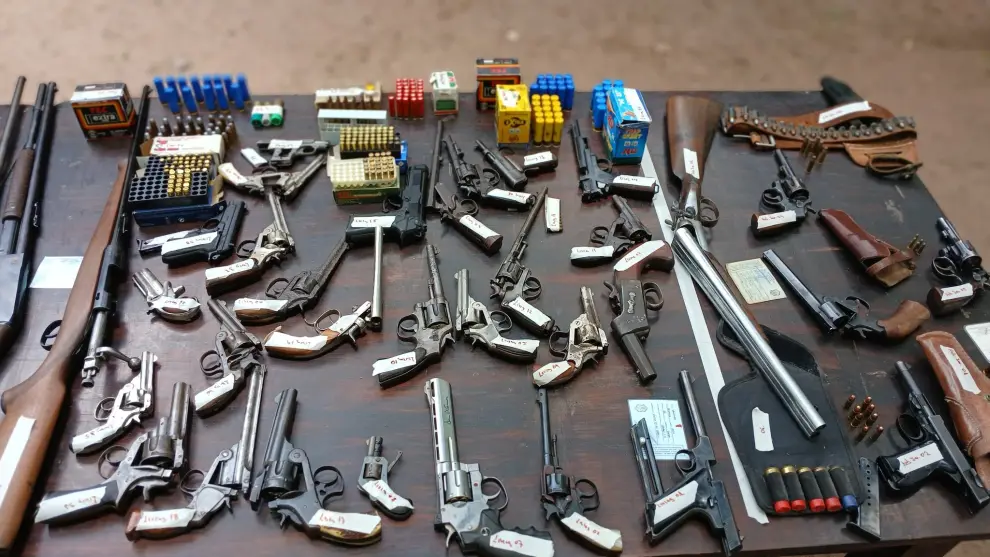 Arsenal de armas de fuego.
