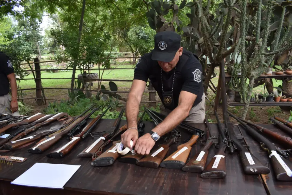 Arsenal de armas de fuego.