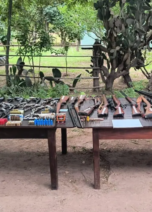 Arsenal de armas de fuego.