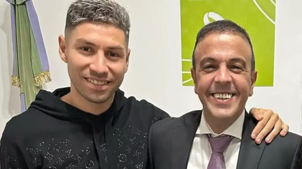 Gonzalo Montiel y Nicolás Payarola, en el despacho del abogado