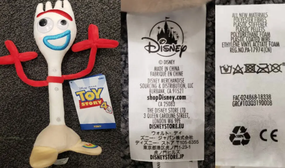 Juguetes de Disney "made in China".