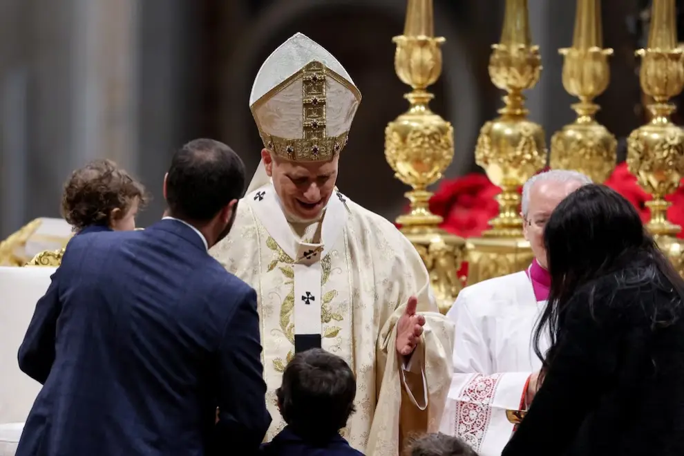 León XIV celebró la ceremonia ante una multitud (REUTERS/Yara Nardi)