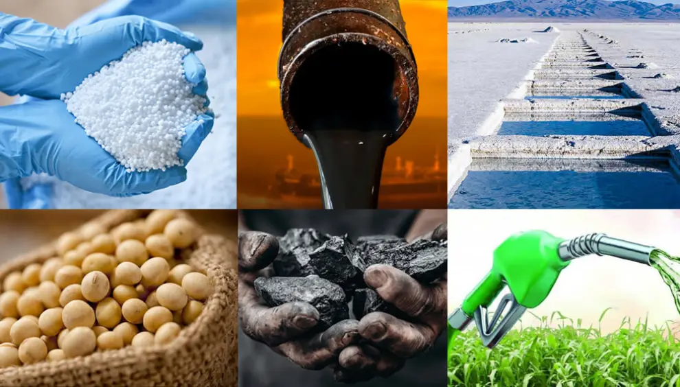 Commodities, materias primas o bienes primarios.