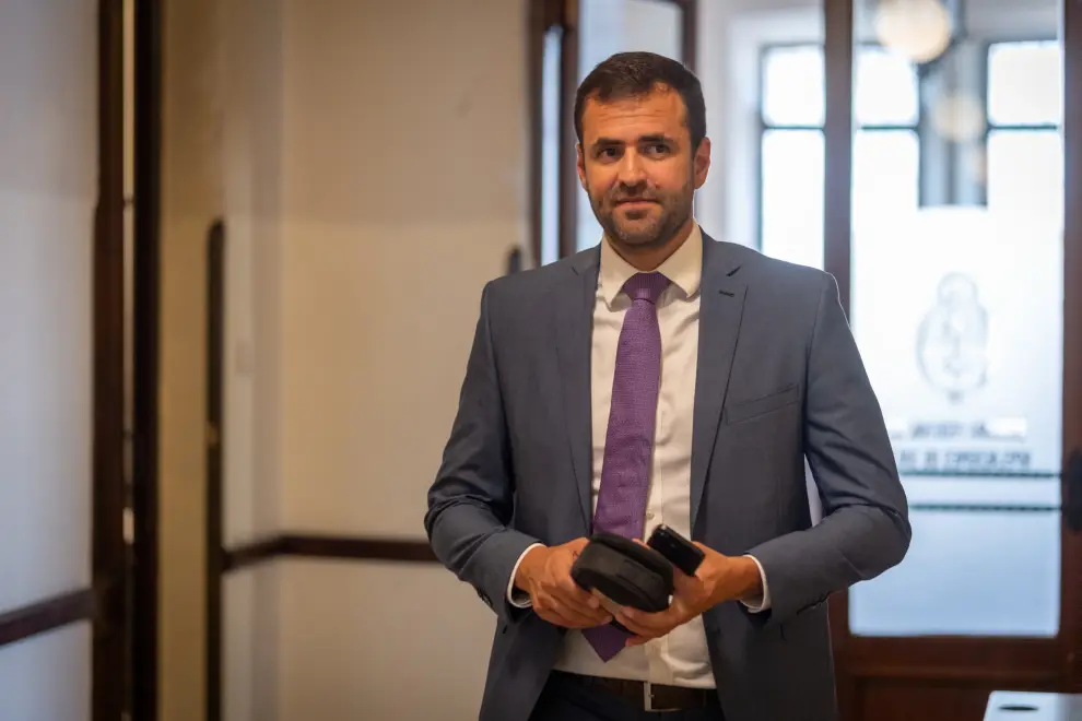 Emiliano Estrada en Juzgado federal