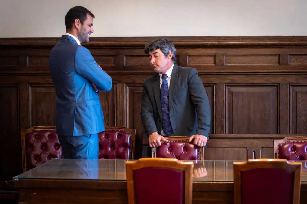 Emiliano Estrada en Juzgado federal