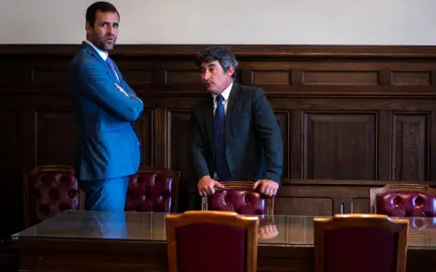 Emiliano Estrada en Juzgado federal