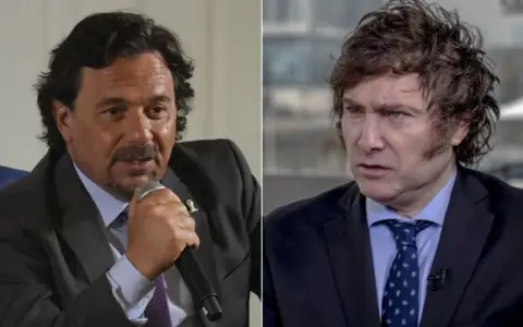 Gustavo Saénz y Javier Milei.