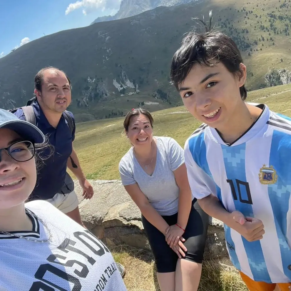 Luciana Witte con su familia
