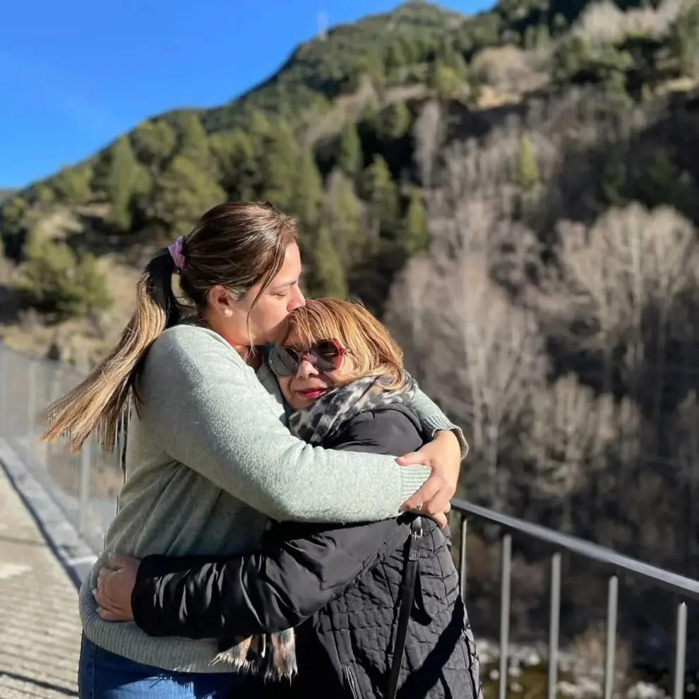 Luciana Witte con su familia
