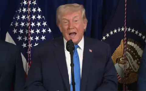 Donald Trump en la conferencia de prensa