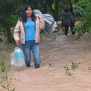 Intensa actividad en La Caldera por el temporal de lluvia del fin de semana