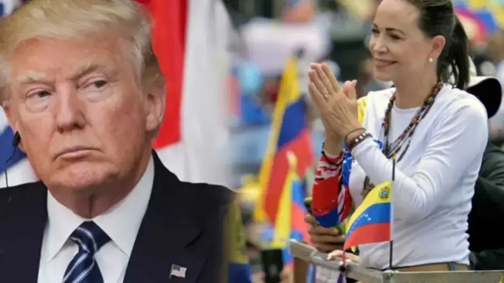 Donald Trump y María Corina Machado.