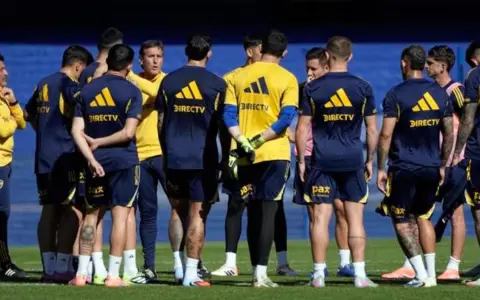 Boca de pretemporada en su predio en Ezeiza
