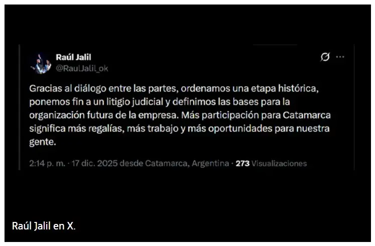 X del gobernador de Catamarca