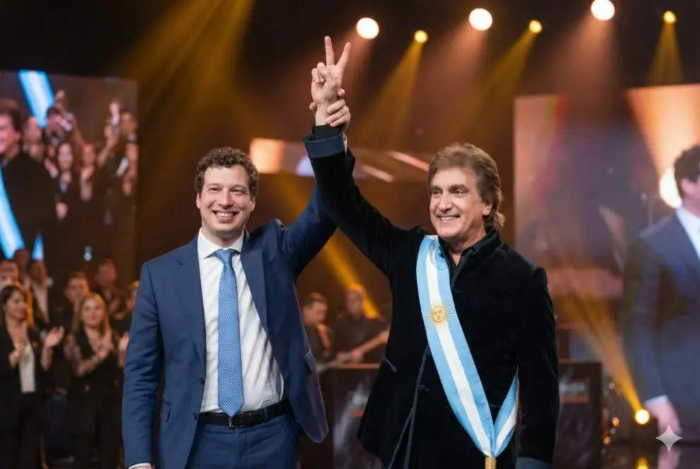 Yamil Santoro junto a Dante Gebel (IA)
