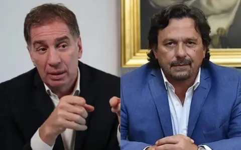 Gustavo Sáenz con Santilli.