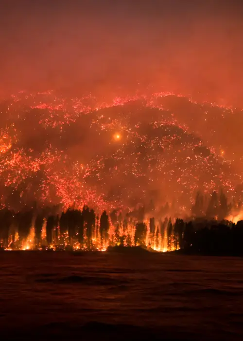 El fuego en Chubut sigue avanzando a pesar del viento y hay alerta también en Bariloche y El Bolsón