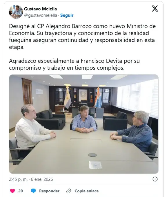 x del gobernador Melella de Tierra del fuego