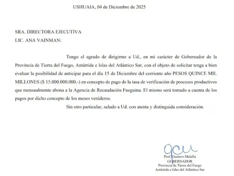 La provincia había pedido adelantos de impuestos a las empresas para pagar los aguinaldos públicos