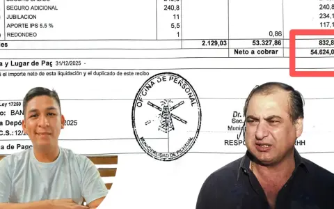 Matías Sequeira Guzmán (concejal) y Julio Jalit (intendente).