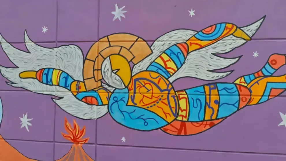 Mural pintado en una esquina de Pereyra Rozas