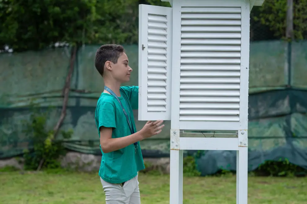 Santiago Villalba niño meteorólogo