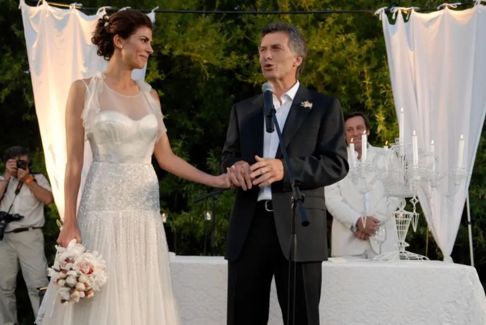 El casamiento de Juliana y Mauricio Macri.