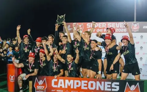 Los Pumas 7's, con Eliseo Morales, festejaron en la Costa.