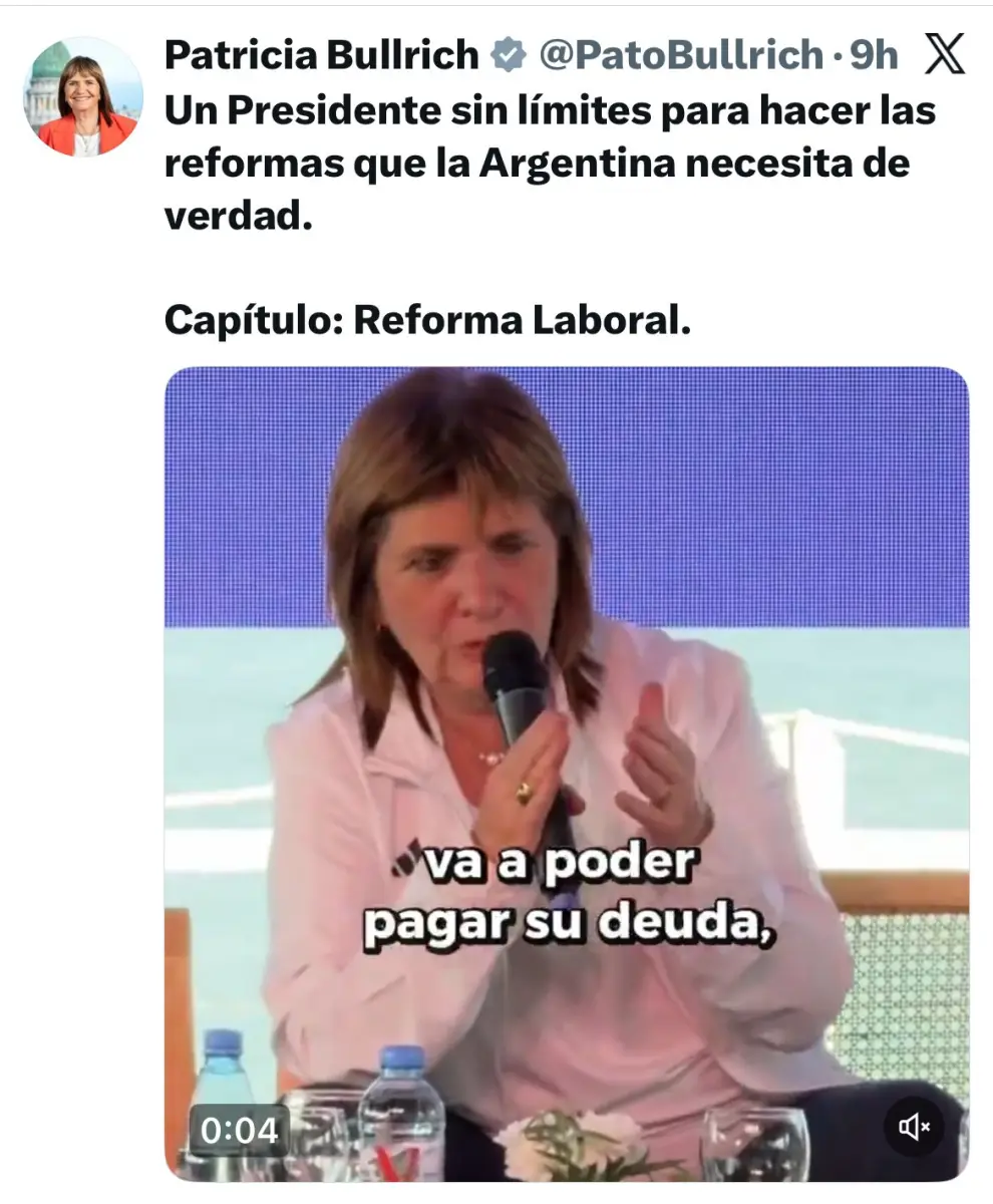 Bullrich anticipó en X que la norma se aprobaría el próximo 11 de febrero