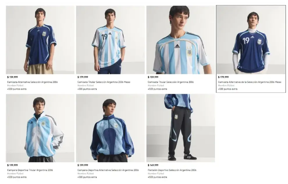 Los precios en la tienda Adidas