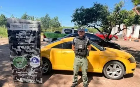 El Audi secuestrado en Tucumán.