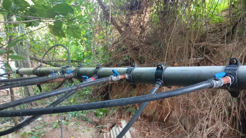 Conexiones clandestinas en Aguas Blancas.