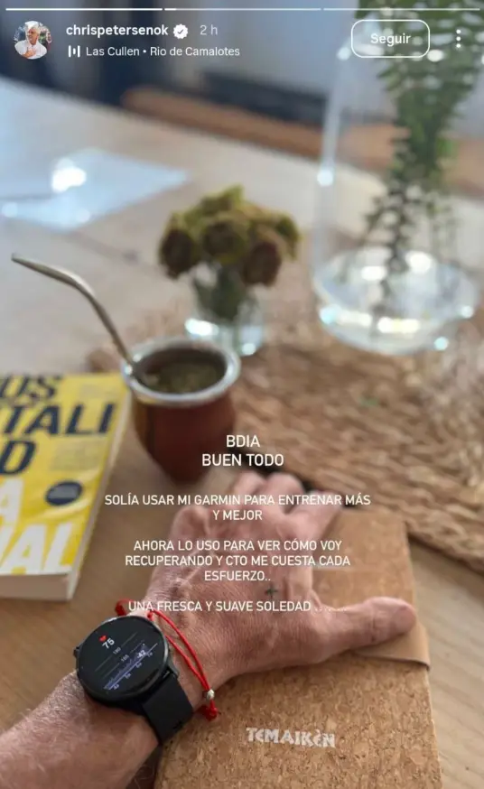 Los latidos del chef marcados por su smartwatch